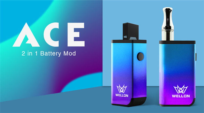 WELLON ACE 2-in-1 VV Box Mod 400mAh Compatible with JUUL 